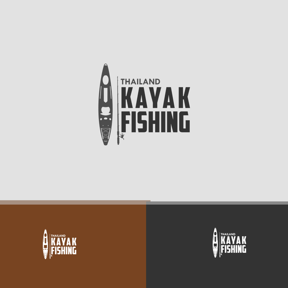 kayak fishing logo