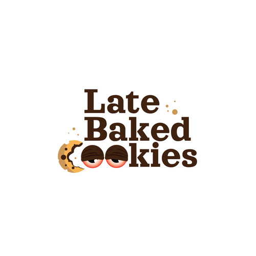 Cookie design with the title 'Late Baked Cookies Logo'