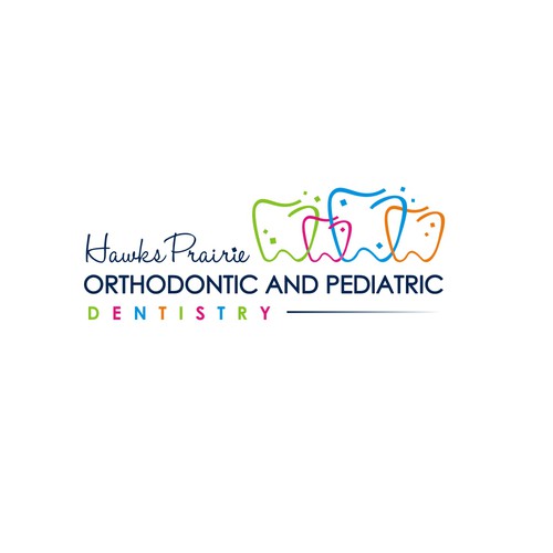Orthodontist logo with the title 'Hawks Praire '
