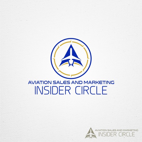 Aviator logo with the title 'Clean and simple logo for Aviation Sales and Marketing Insider Circle'