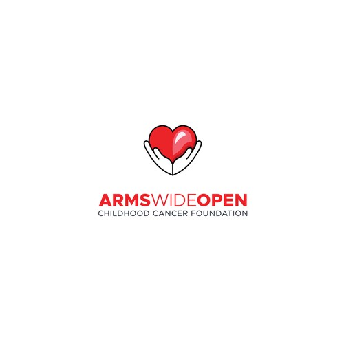 Healthcare logo with the title 'Logo for Arms Wide Open Childhood Cancer Foundation'