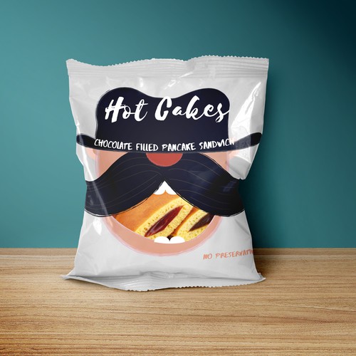 Pancake design with the title 'Hot Cakes'