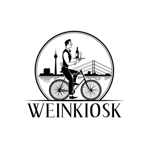 Bike brand with the title 'Logo for a wine delivery company in Dusseldorf'