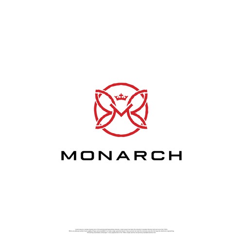 Bar and restaurant logo with the title 'MONARCH'