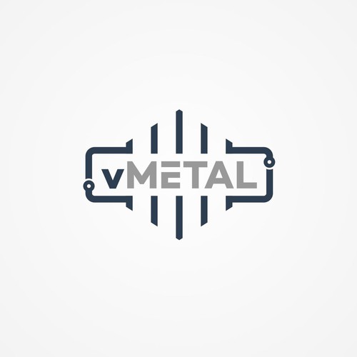 Networking logo with the title 'Geometric logo for data exchange'