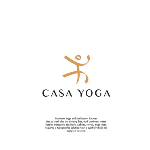 Yoga studio design with the title 'Casa Yoga'
