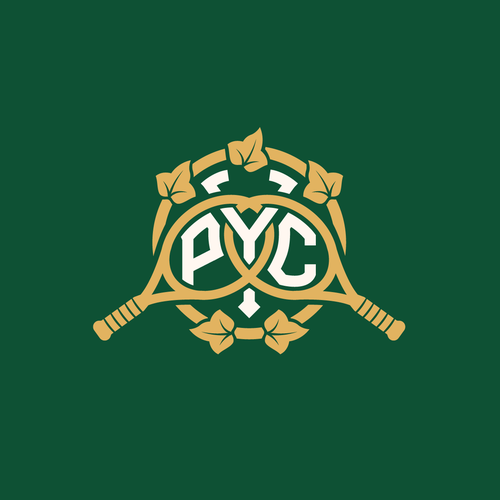 Family crest design with the title 'Tennis competition monogram'