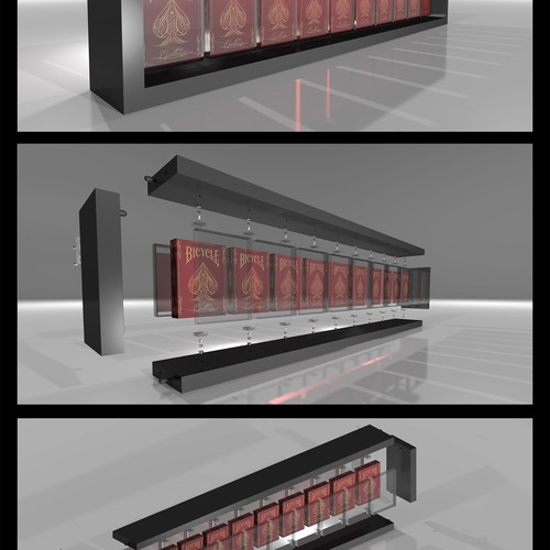 Playing card design with the title '3D Model and renderings of playing cards rack'