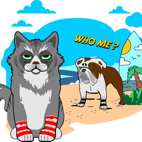 Cat t-shirt with the title 'meowcat'