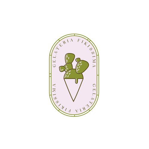 Supermarket logo with the title 'Prickly gelato'