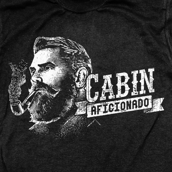 Manly design with the title 'Hipster Cabin Dandy's T-shirt'