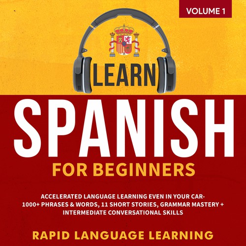 Spanish design with the title 'Audiobook Cover Designer Wanted - Language Learning Niche'