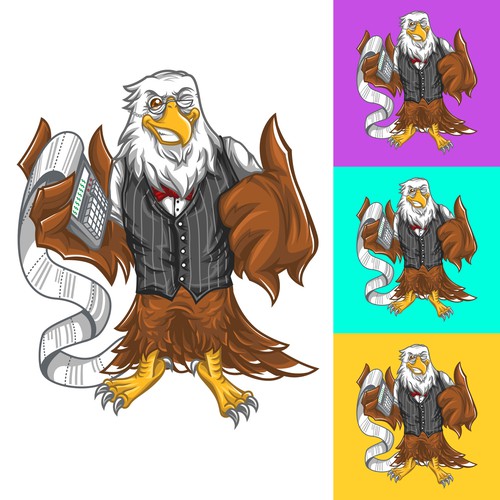 Eagle artwork with the title 'A Mascot Illustration'