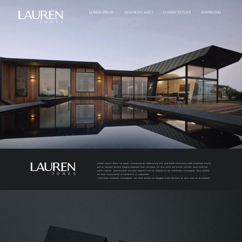Functional design with the title 'Logo design for a real estate agent'