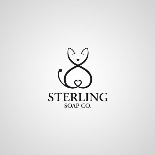 Kitty logo with the title 'Create a logo for a luxury boutique soap brand'