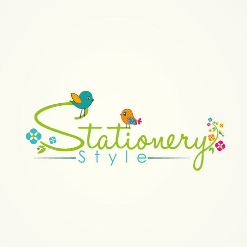 Floral design with the title 'logo for Stationery Style'