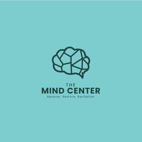 Center logo with the title 'Logo concept for The Mind Center'