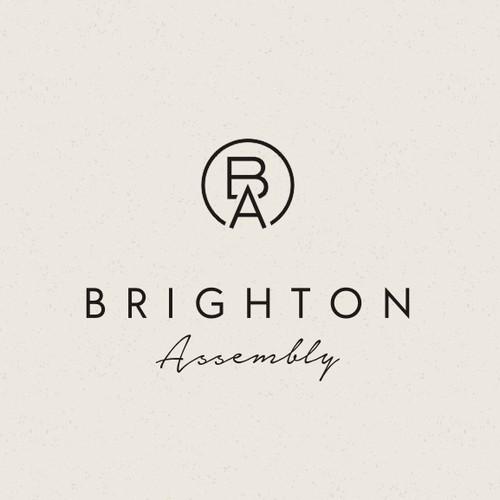 Clean brand with the title 'Simple Clean Elegant Logo initial BA'
