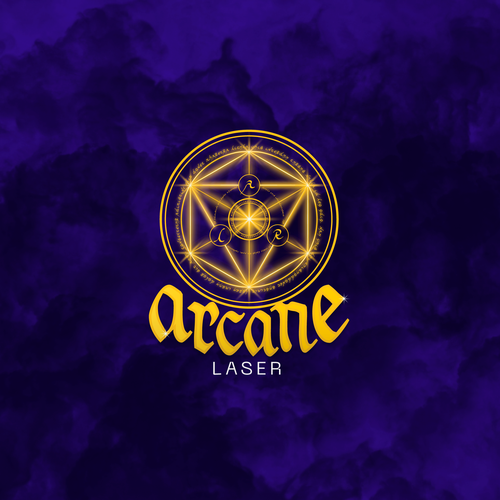 Laser design with the title 'Arcane Laser'