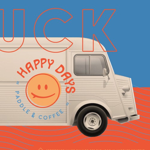 Happiness design with the title 'Happy Days -Paddle And Coffee'