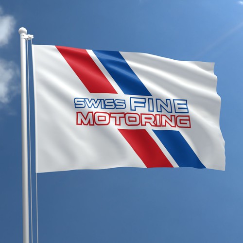 Flag design with the title 'Swiss Fine Motoring banner'