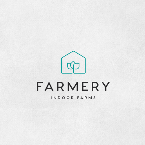 Clean and simple logo with the title 'Logo for indoor farming systems'