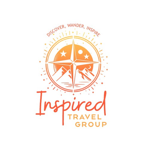 Travel agency logo with the title 'Inspired'