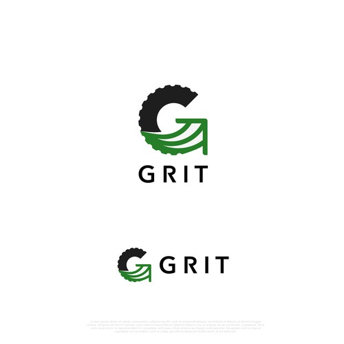 Recycling logo with the title 'grit'