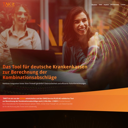 Healthcare design with the title 'TAKit Healthcare Calculation Tool'