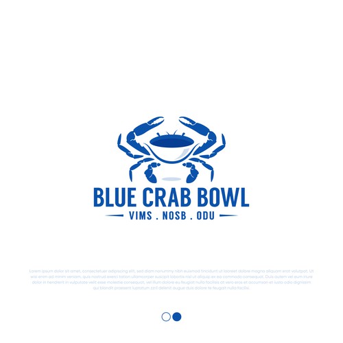 Crab logo with the title 'Blue Crab Bowl'