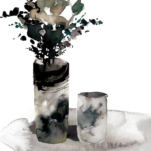 Floral artwork with the title 'illustration'