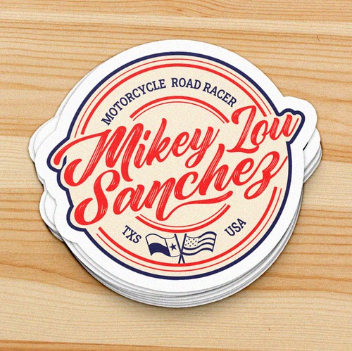 Biker logo with the title 'Logo for Mikey Lou Sanchez'