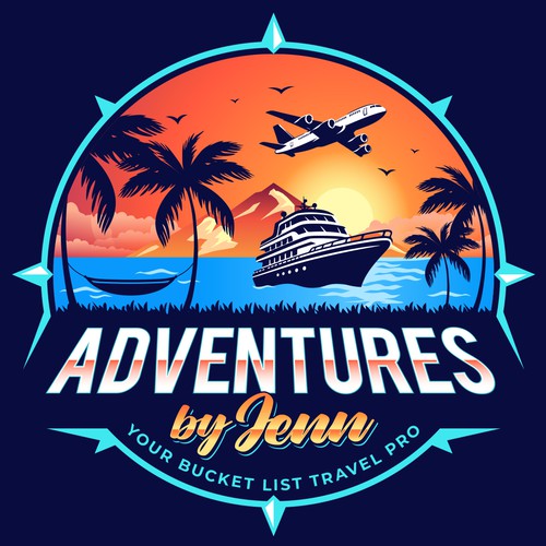 Travel agency design with the title 'Adventures By Jenn'