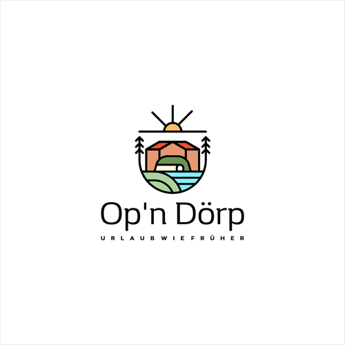 Camper or caravan logo with the title 'Outdoor Camp Caravans and Apartment'