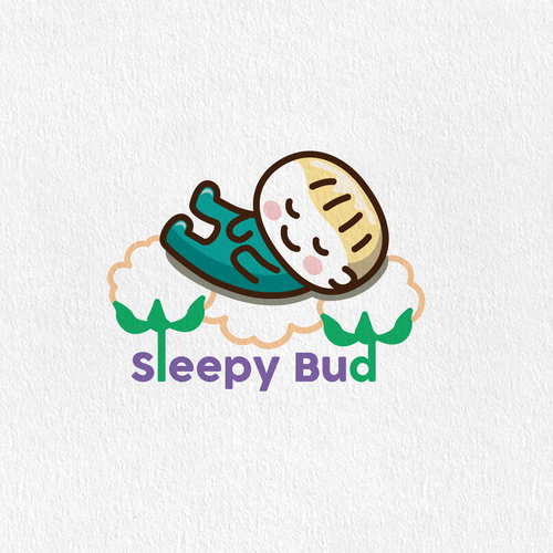 Japanese logo with the title 'sleepy baby'