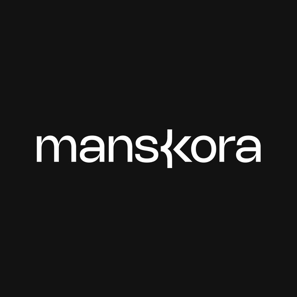 Coolant symbol logo with the title 'manskora'