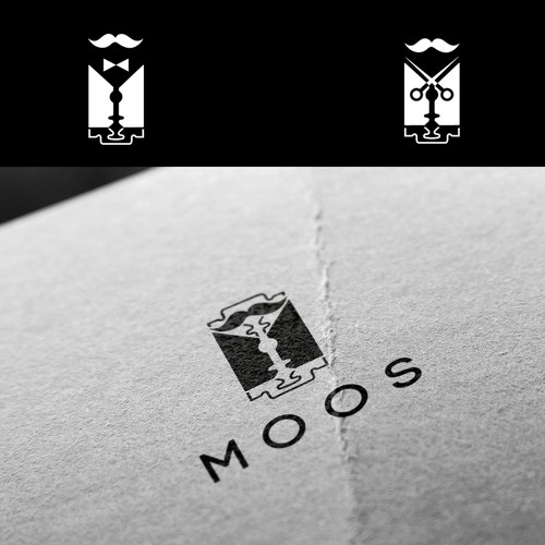 Mustache design with the title 'Moos'