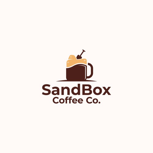 Coffee bar design with the title 'Logo for sandbox coffee'