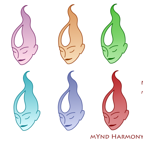 Harmony logo with the title 'Logo concept for meditation app'