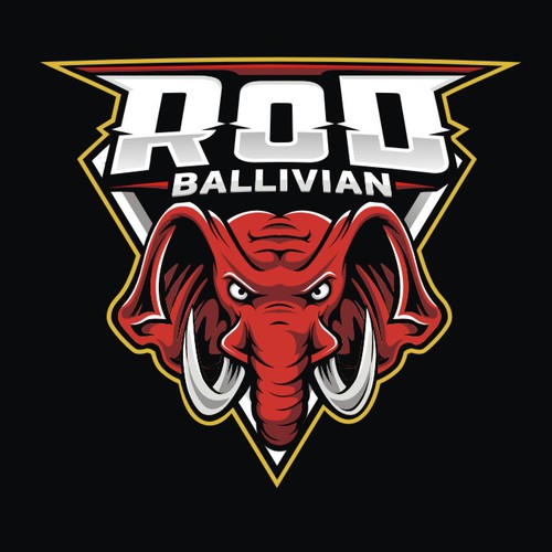 Sports logo with the title 'ROD Mascot Logo'