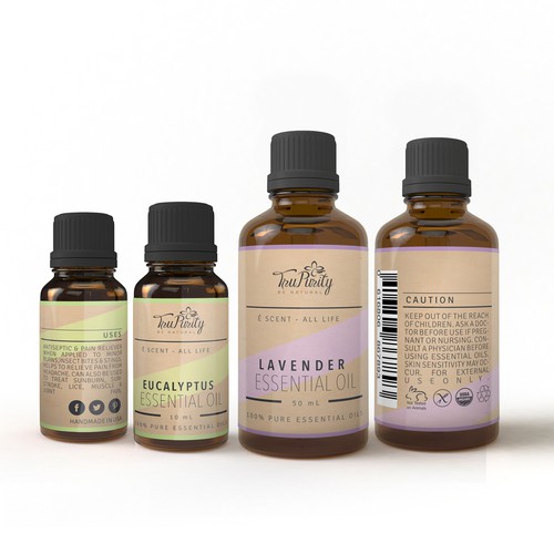 Aromatherapy bottle clearance labels