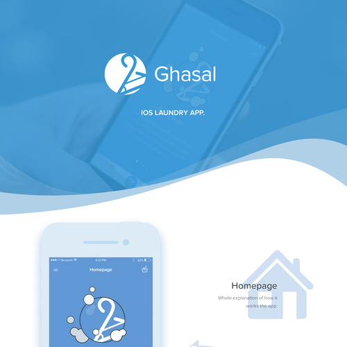 Laundry design with the title 'laundry app'