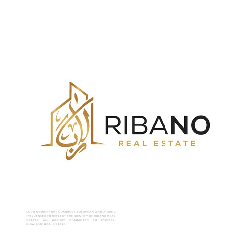 Qatar logo with the title 'Ethical, Arabic inspired Real Estate Logo'