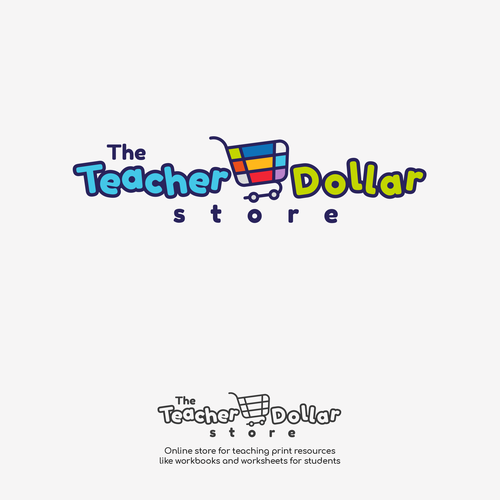 Teacher logo with the title 'LOGO The Teacher Dollar Store '