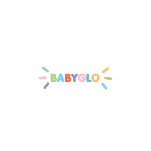 Luminous logo with the title 'Logo concept for a baby product company'