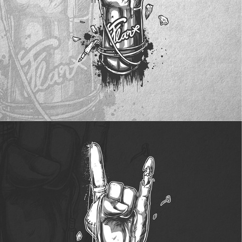 Band t-shirt with the title 'Rock Sign!'