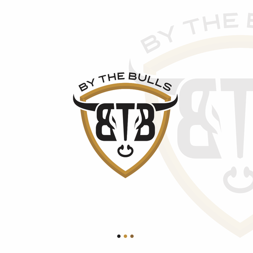 Skull design with the title 'By the Bulls'