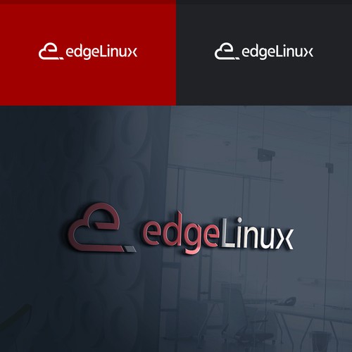 Server logo with the title 'Logo design for edgelinux'