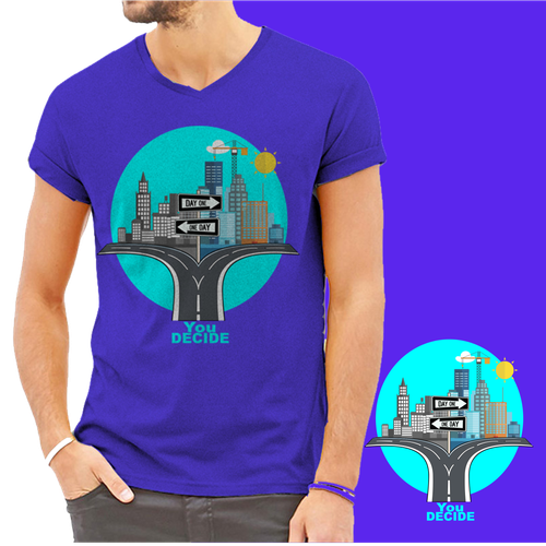 City t-shirt with the title 'positive T-shirt "you decide"'