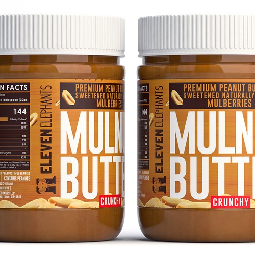 Butter design with the title 'Mulnut Butter'